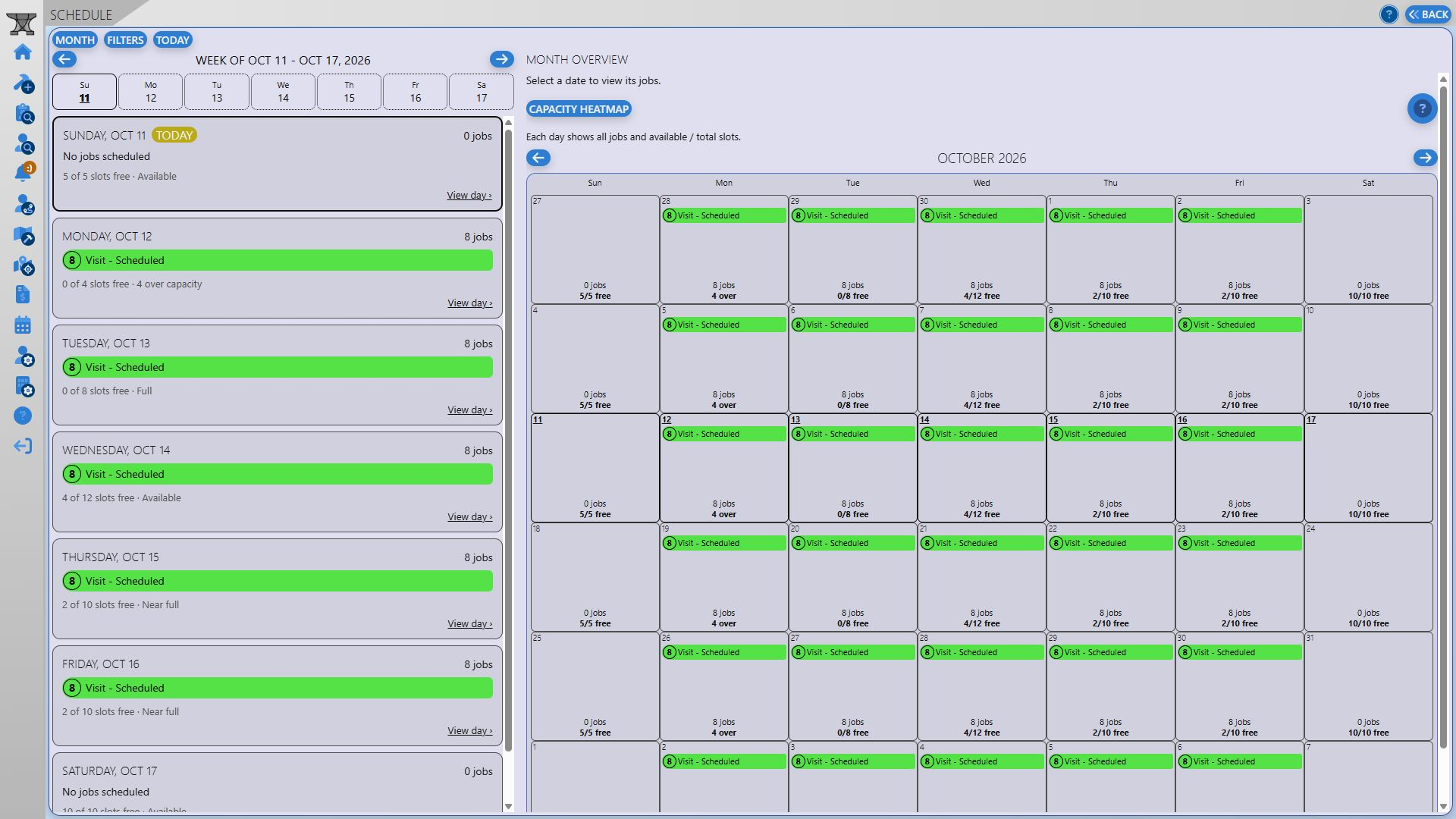 FlowForge Schedule Calendar product view